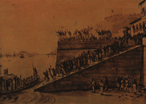O quadro de Debret: O embarque da Família Real de volta a Portugal em abril de 1821