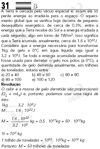 Resolução Comentada - Questão 31