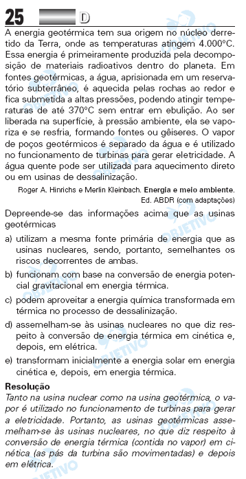 Resolução Comentada - Questão 25