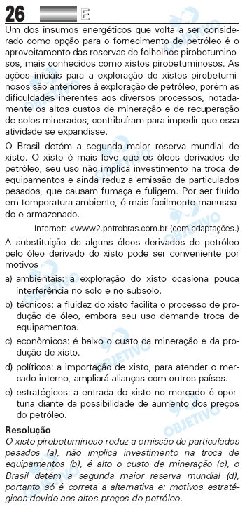 Resolução Comentada - Questão 26