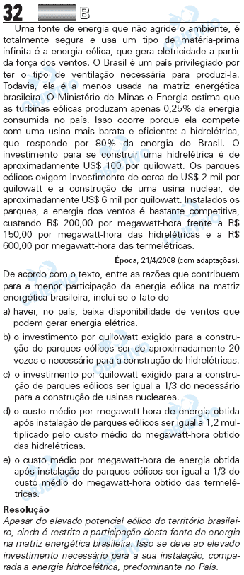 Resolução Comentada - Questão 32