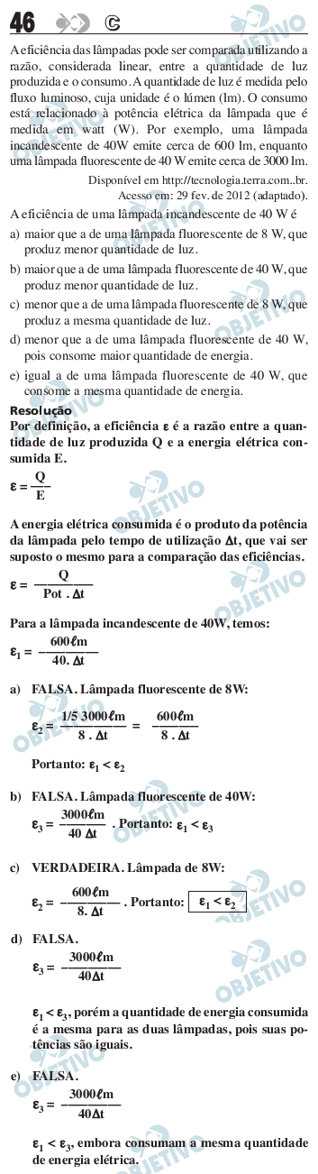 Resolu��o Comentada - Quest�o 046