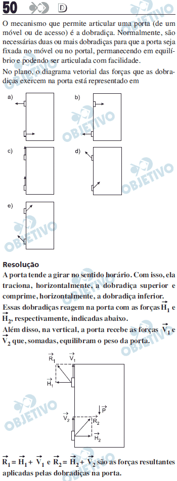 Resolu��o Comentada - Quest�o 050