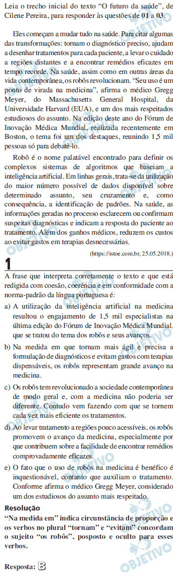 Resolução Comentada - Questão 01