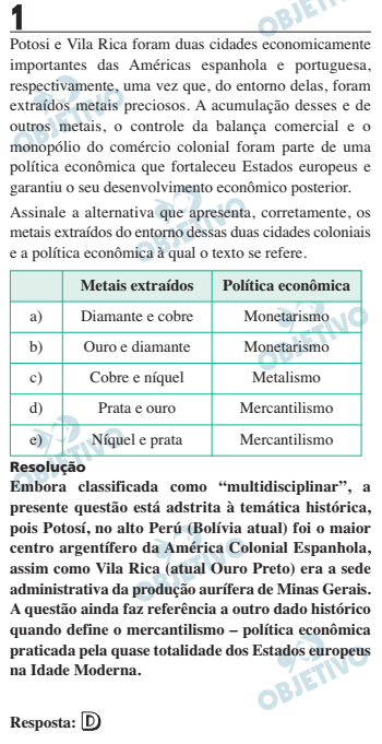 Resolução Comentada - Questão 1