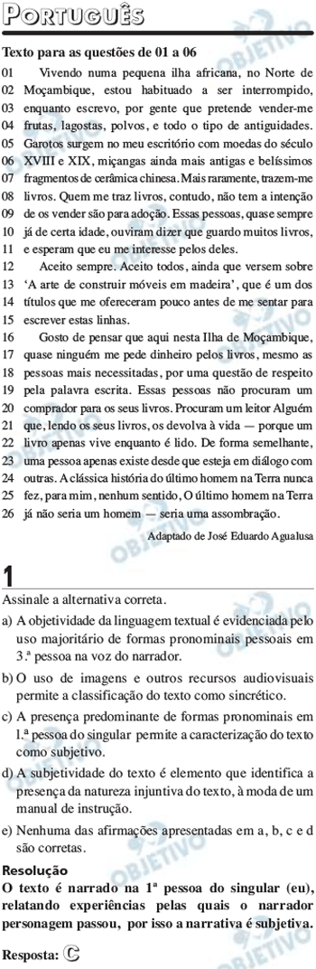 Resolução Comentada - Questão 01