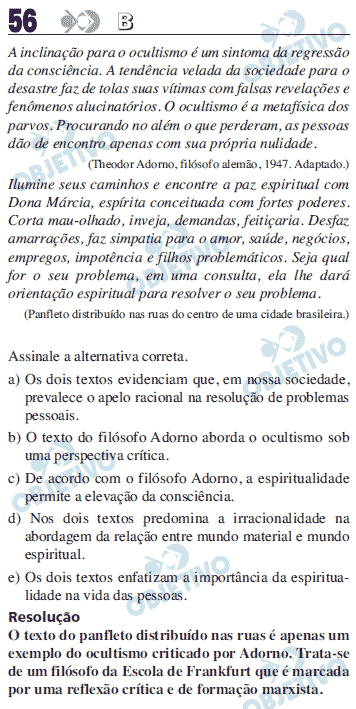 Resolução Comentada - Questão 56