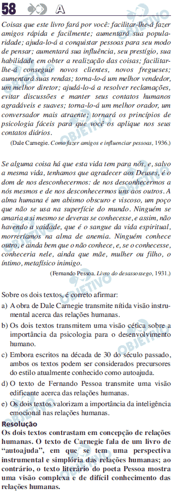 Resolução Comentada - Questão 58