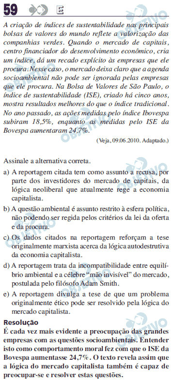 Resolução Comentada - Questão 59