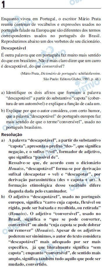 Resolução Comentada - Questão 01