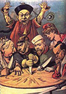 Caricatura da partilha da China entre as potências imperialistas Caricatura da partilha da China entre as potências imperialistas