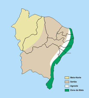 Nordeste: Regiões Fisiográficas