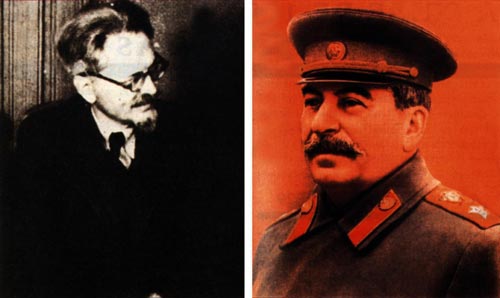Trotsky (à esquerda) e Stalin Trotsky (à esquerda) e Stalin