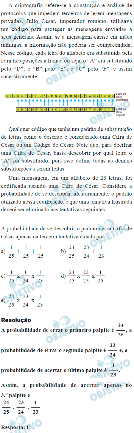 ENEM 2024 - 2º dia - Curso Objetivo Pré-Vestibular