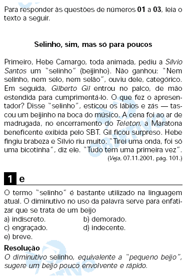 Resolução Comentada - Questão 01