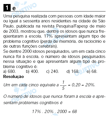 Resolução Comentada - Questão 01