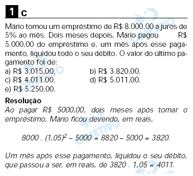 Resolução Comentada - Questão 01