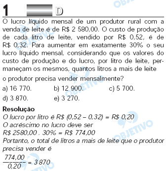Resolução Comentada - Questão 01