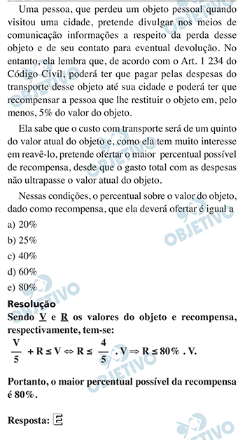 Resolução Comentada - Questão 141