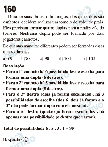 Resolução Comentada - Questão 160