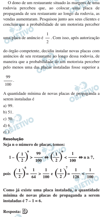 Resolução Comentada - Questão 164