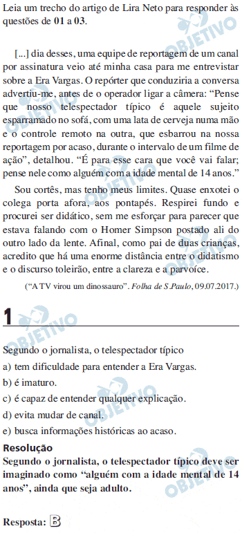 Resolução Comentada - Questão 01