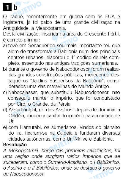 Resolução Comentada - Questão 1
