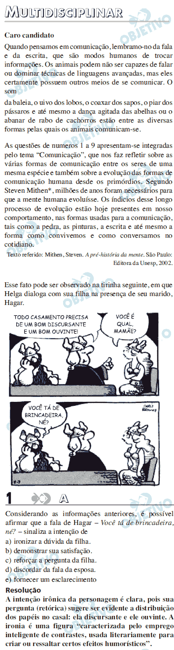 Resolução Comentada - Questão 1