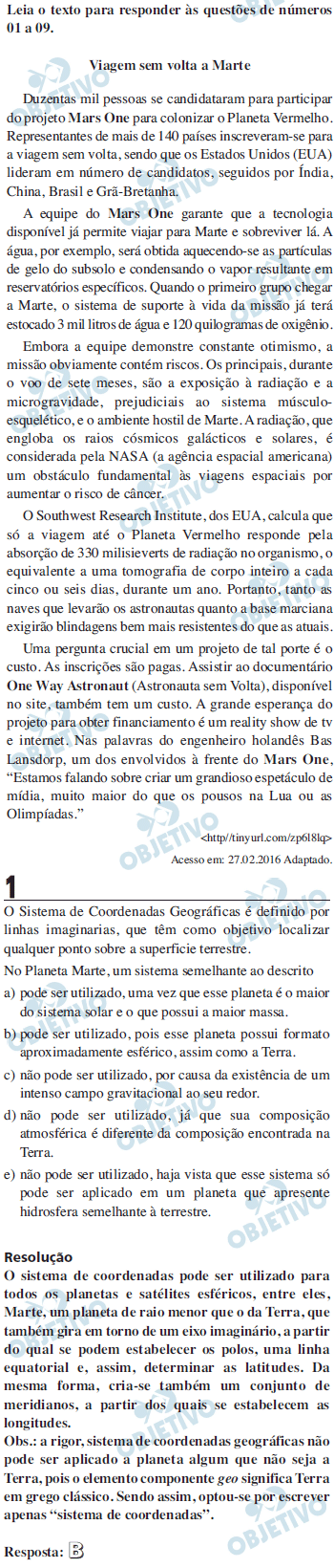 Resolução Comentada - Questão 1