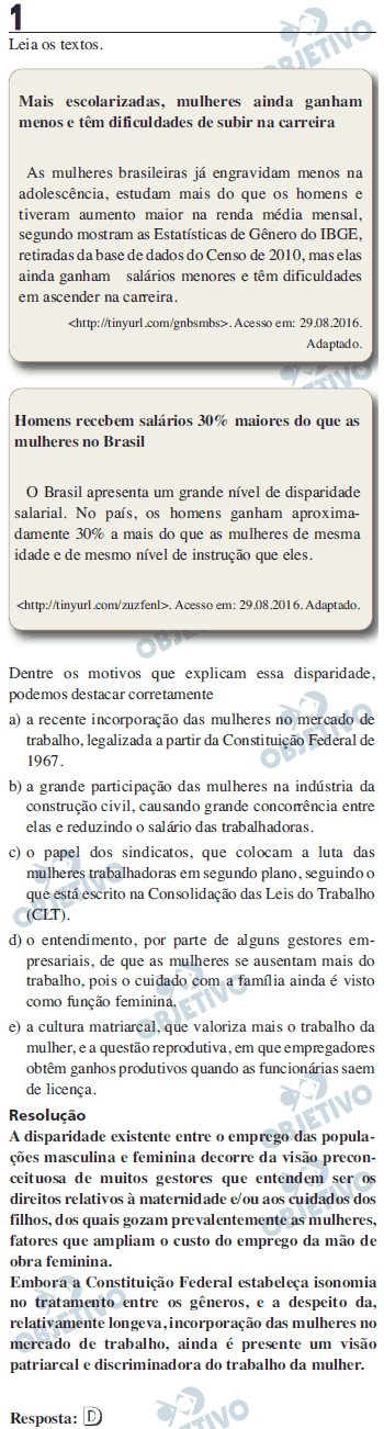Resolução Comentada - Questão 1
