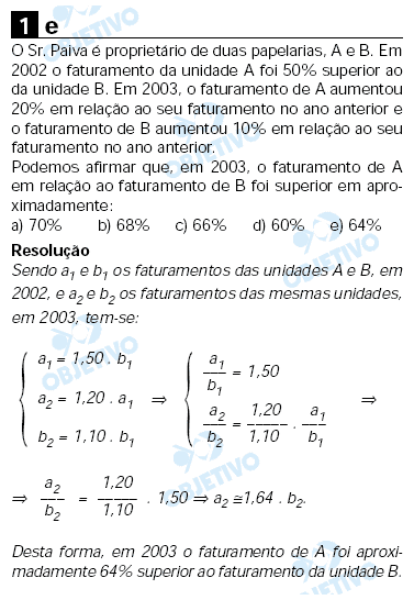 Resolução Comentada - Questão 01