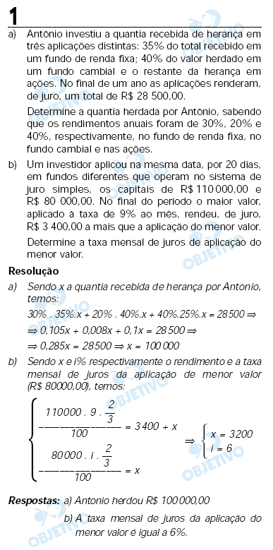 Resolução Comentada - Questão 01
