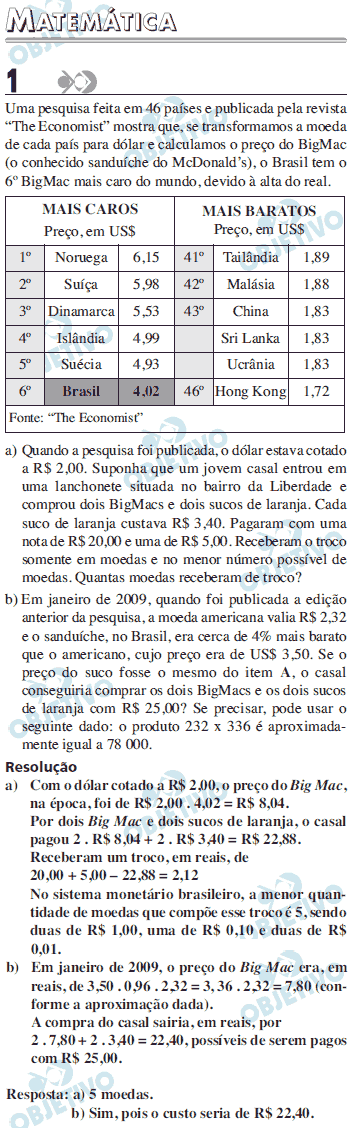 Resolução Comentada - Questão 01