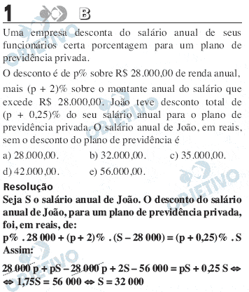 Resolução Comentada - Questão 1