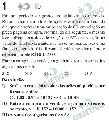 Resolução Comentada - Questão 01