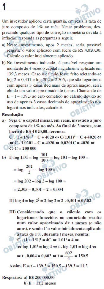 Resolução Comentada - Questão 1