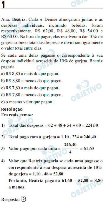 Resoluo Comentada - Questo 01