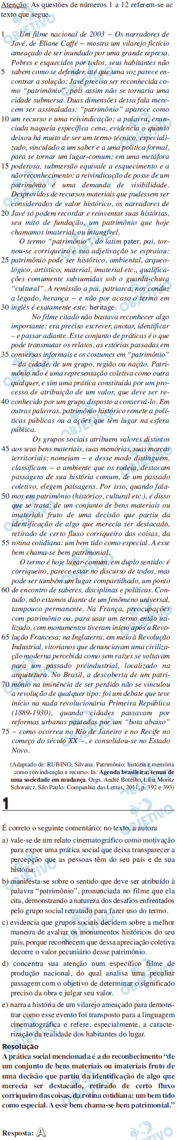Resolução Comentada - Questão 01