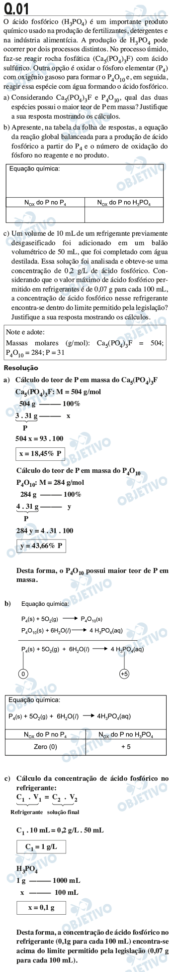 Resolução Comentada - Questão 01