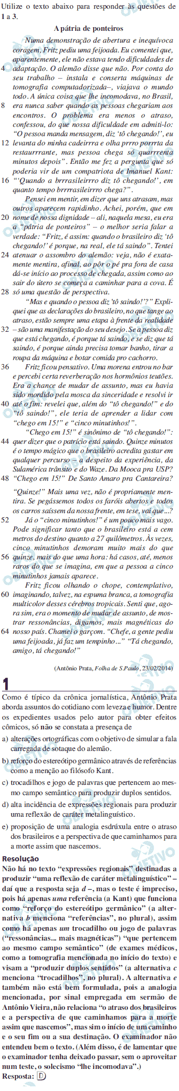 Resolução Comentada - Questão 1