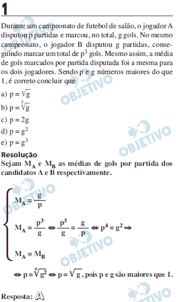 Resolução Comentada - Questão 01