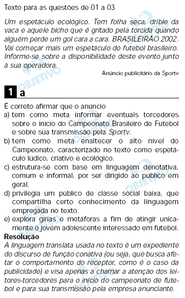 Resolução Comentada - Questão 01