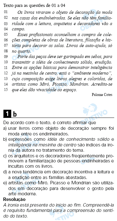 Resolução Comentada - Questão 01