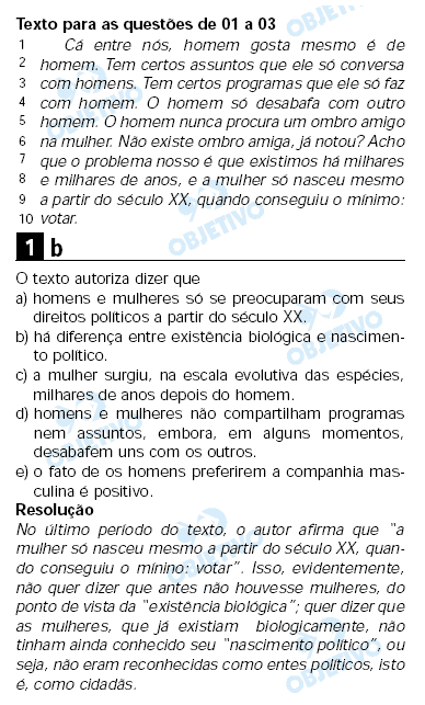 Resolução Comentada - Questão 01