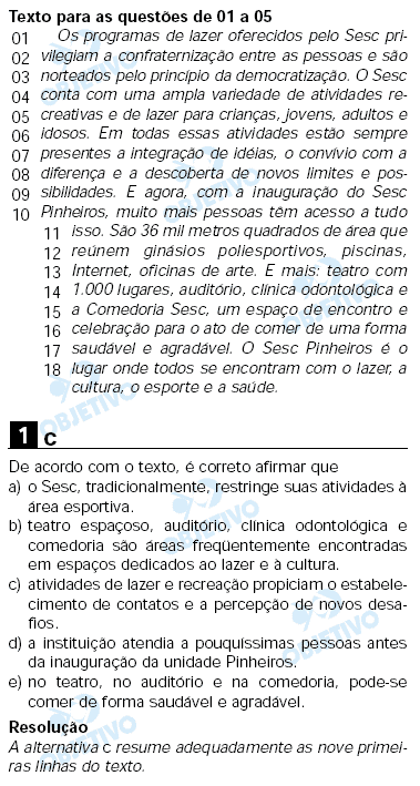 Resolução Comentada - Questão 01