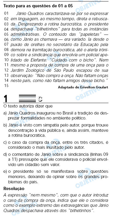 Resolução Comentada - Questão 01