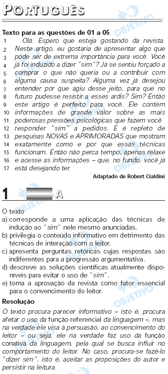 Resolução Comentada - Questão 01