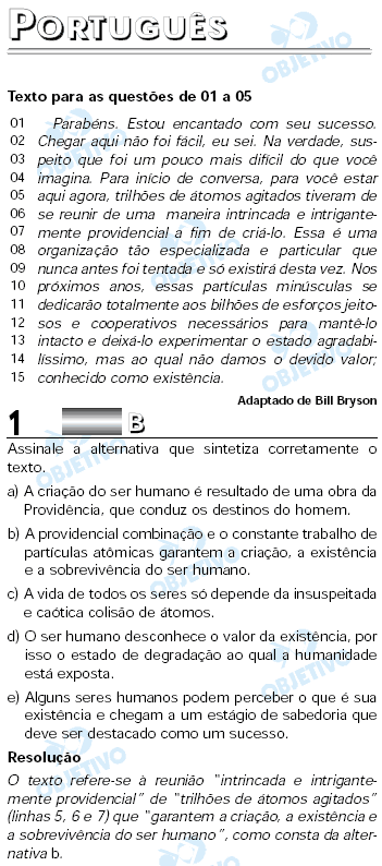 Resolução Comentada - Questão 01