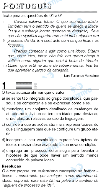 Resolução Comentada - Questão 01