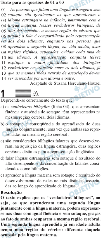 Resolução Comentada - Questão 01
